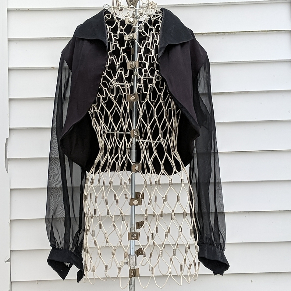 J.R. Nites by Caliendo black sheer sleeved bolero